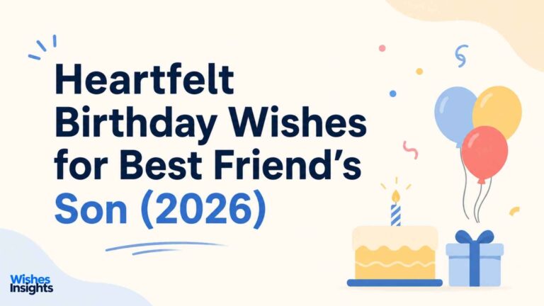 Heartfelt Birthday Wishes for Best Friend's Son (2026)